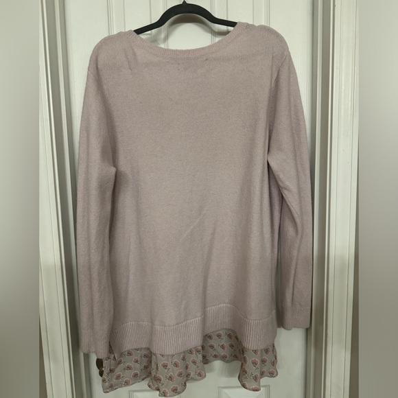 LOFT V-Neck Sweater with Fabric Hem Size 20/22 NWOT - Picture 3 of 4